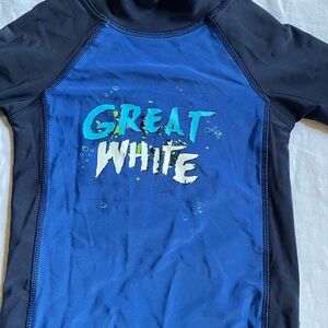 Great White Kids Rashguard Swim Shirt - Blue 4